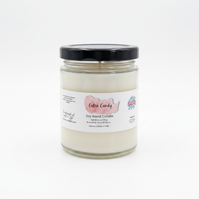 Cotton Candy Soy Candle – Sweet & Fluffy | Whimsical Scent - Handmade Tallow Soap in Hamilton, Ohio - Soapyfluffs