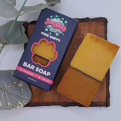 Mirchi's Turmeric Orange Clove Tallow Soap - Local Hamilton Collab & Anti-Inflammatory Bar - Handmade Tallow Soap in Hamilton, Ohio - Soapyfluffs