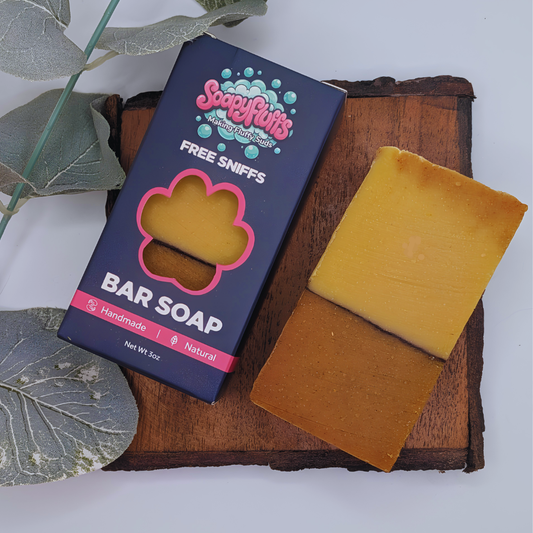 Mirchi's Turmeric Orange Clove Tallow Soap - Local Hamilton Collab & Anti-Inflammatory Bar - Handmade Tallow Soap in Hamilton, Ohio - Soapyfluffs