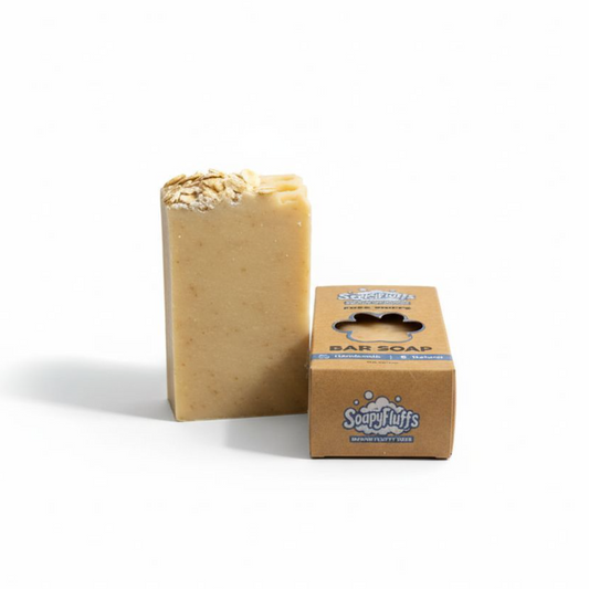 Oat Milk & Honey Tallow Soap - Eczema-Safe & Deeply Moisturizing Sensitive Skin Bar - Handmade Tallow Soap in Hamilton, Ohio - Soapyfluffs